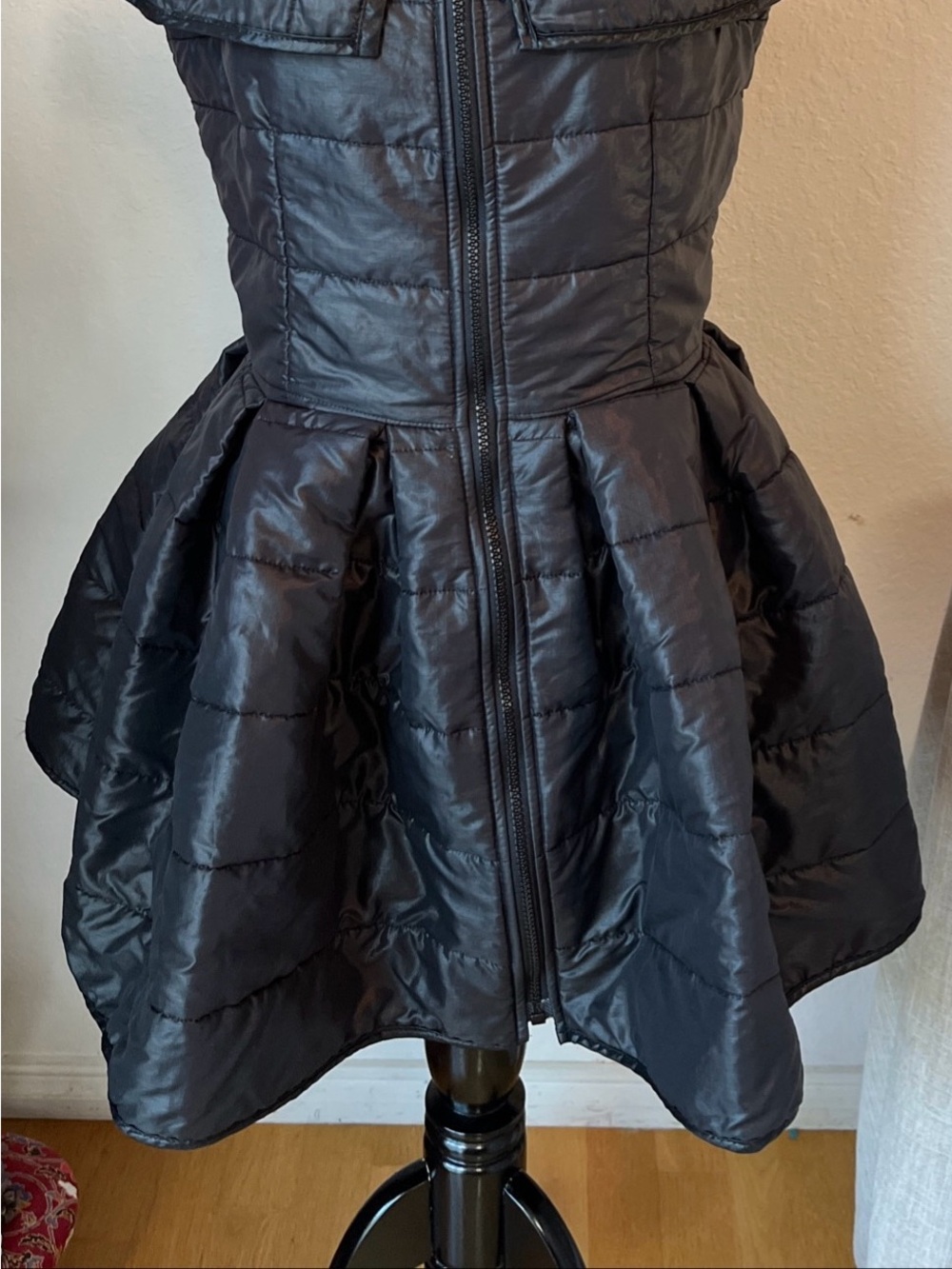 Vintage Lip Service Vest Jacket Flair Skirt Quilted Puff Rare 🍒🍒 LS2 Dress - Picture 2 of 16